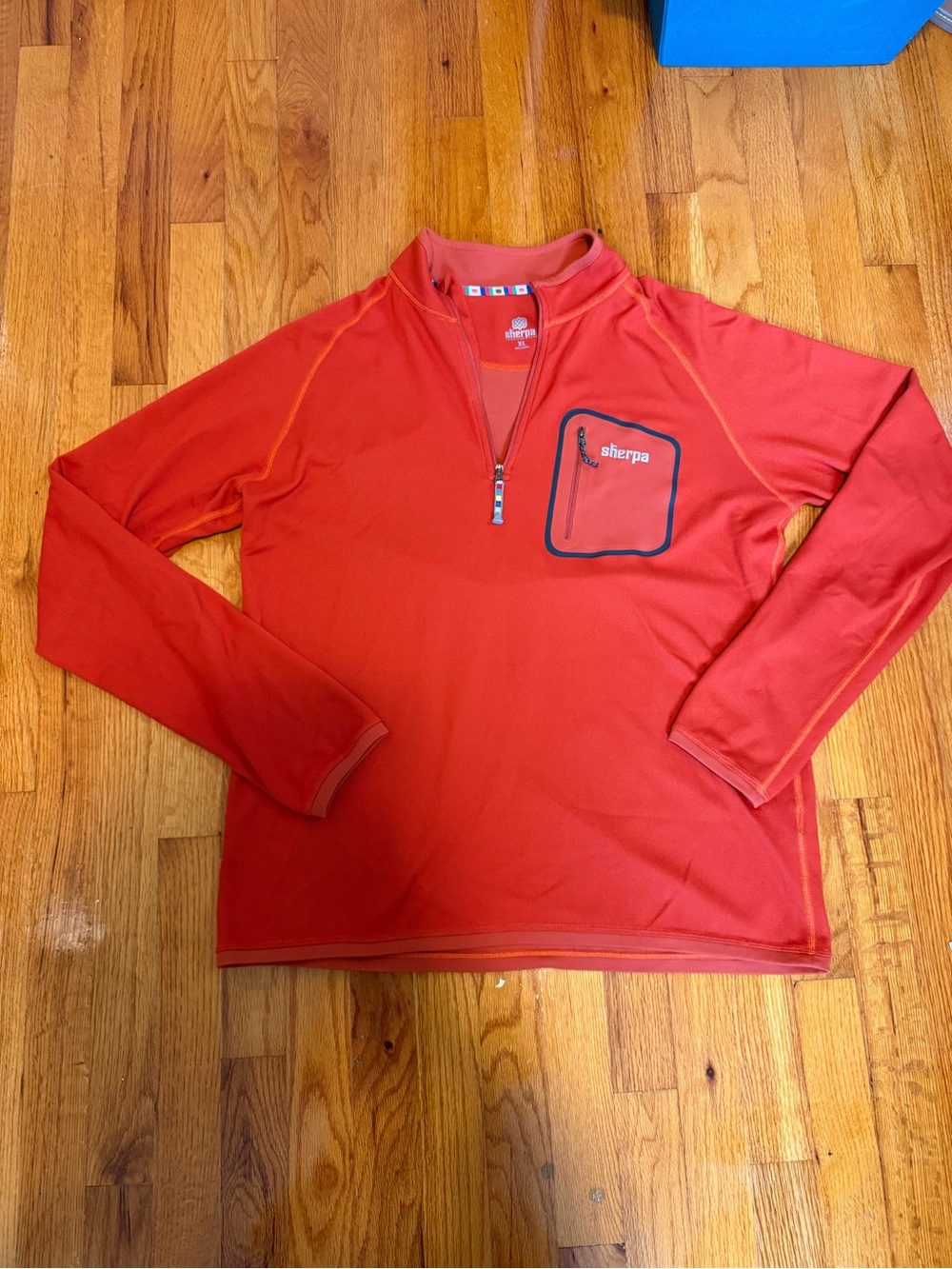 Sherpa Men's Red Quarter-Zip Performance Sweater